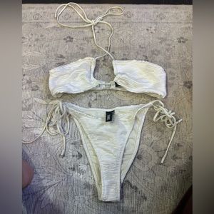 White aster triangl swimsuit
